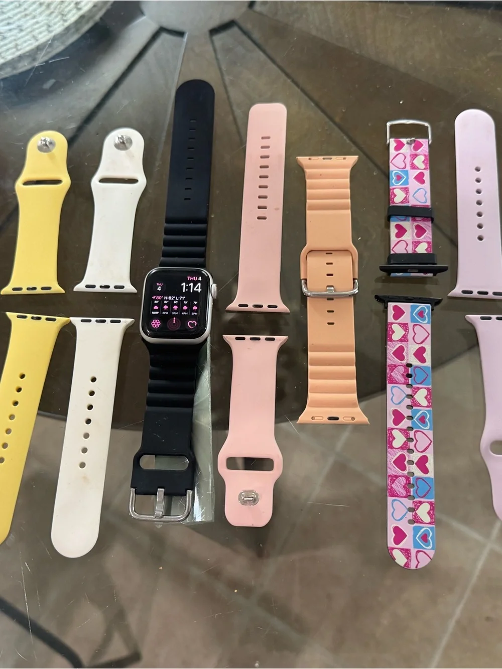 Apple Watch with Silicone Bands.